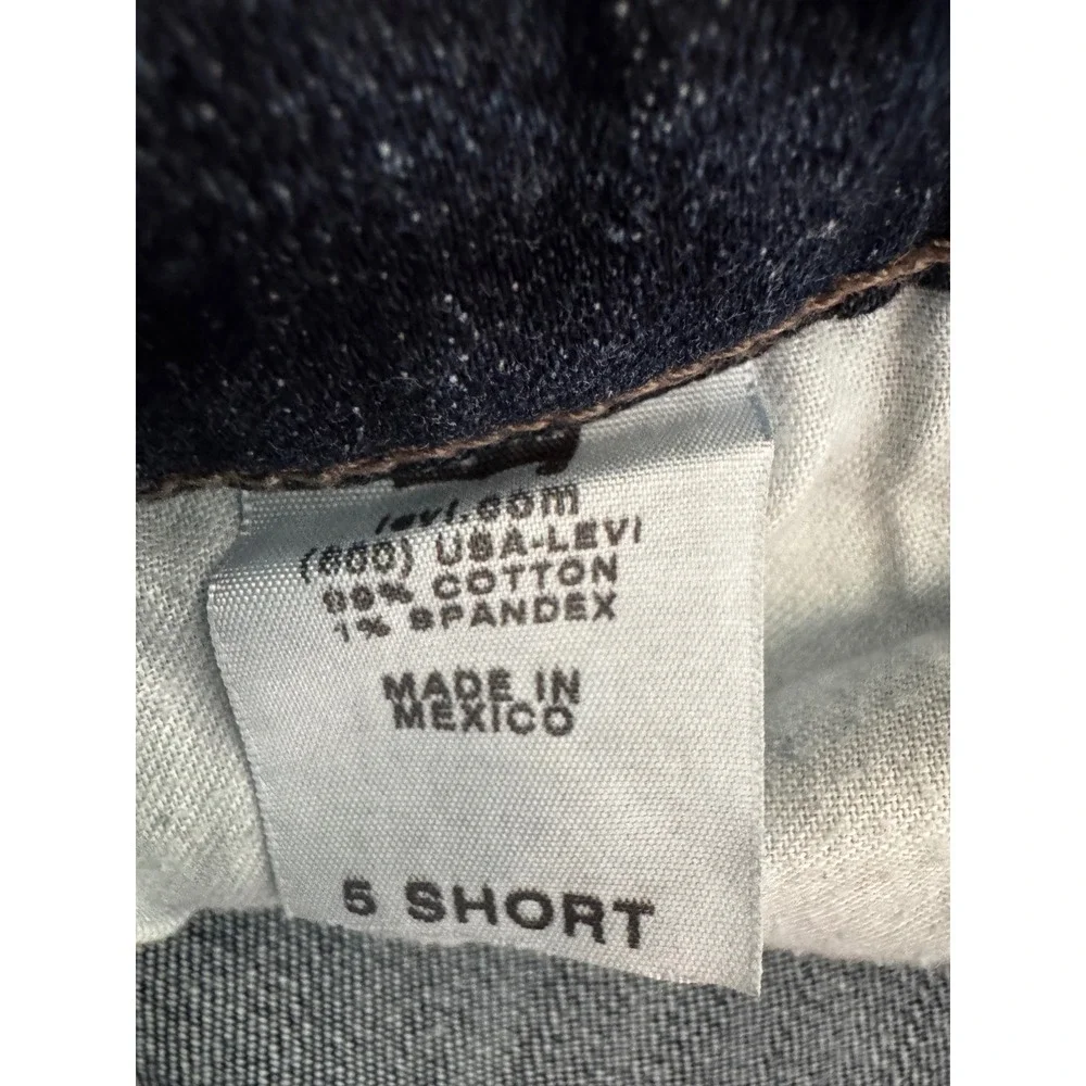 Levi's 524 Too Superlow Jeans Women 5 Short Blue Excellent Low Rise Slim Denim